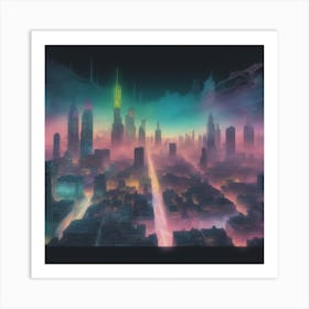 Futuristic Cityscape 2 Art Print