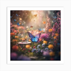 Butterfly In A Garden Art Print