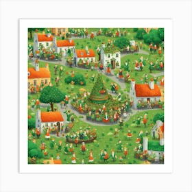 Santa'S Village Art Print