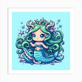 Miniature Mermaid 7 Art Print
