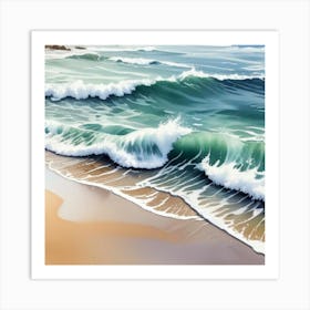 1000014843 Portrait of waves art print Art Print