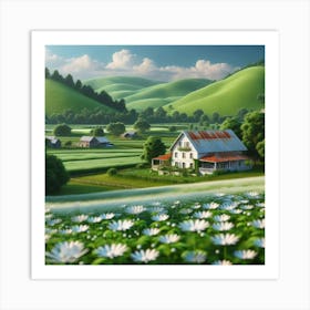 House In The Countryside Art Print