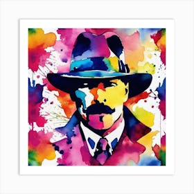 Hat And Mustache Art Print