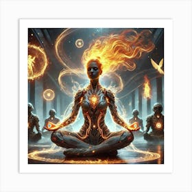 Zora Ashheart Spiritual Guide Scifi Art Print