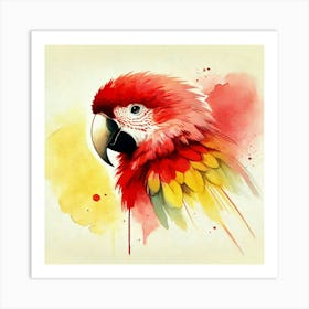 Watercolor Eclectus Parrot 4 Affiche