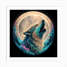 Howling Wolf 1 Art Print