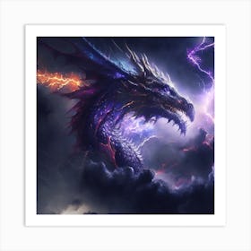 Lightning Dragon 2 Art Print