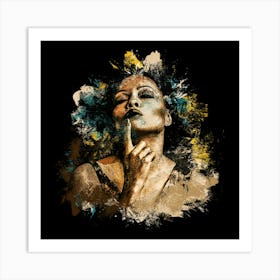 Diana Ross Halftone Splash Poster