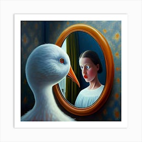 'The Girl In The Mirror' Art Print