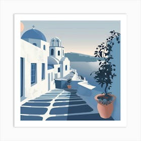 Santorini Island Greece Art Print