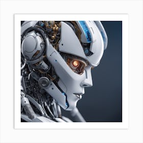 Robot Head Art Print