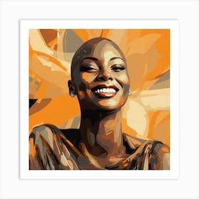 Maraclemente Abstract Black Bald Woman Smiling Beautiful Hand D 8f1d1b62 E991 43e0 96c5 A7b24a7ee6ca Art Print