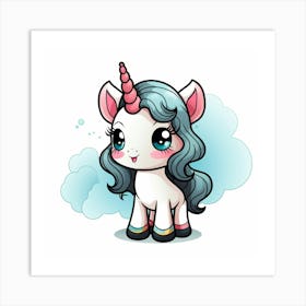 Cute Unicorn 45 Art Print