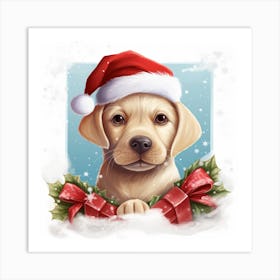 Christmas Labrador Retriever 4 Art Print