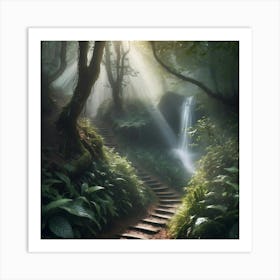 Stairway To The Forest Art Print