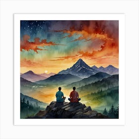 Meditation In The Mountains Art Print