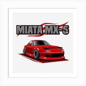 Mazda Mx-5 Red Art Print