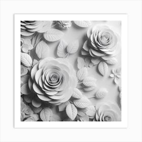 Paper Roses Art Print