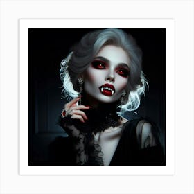 Vampire Beauty Art Print