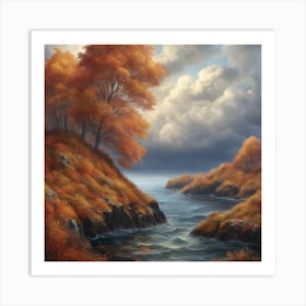 Autumn By The Sea 1 Art Print