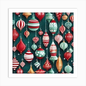 Christmas Ornaments 72 Art Print