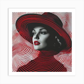 Woman In A Hat Art Print