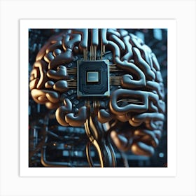 Artificial Intelligence Brain 54 Art Print