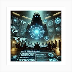 A Mysterious And Dark Sci Fi Scene Depicting Secrecy And Influence Art Print