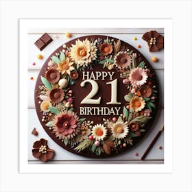 Happy 21st Birthday Art Print