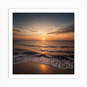 Sunset On The Beach 14 Art Print