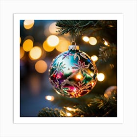 Christmas Ornament On A Christmas Tree 1 Art Print