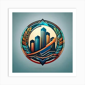 Firefly Modern Finance Logo Representing Wealth And Growth 54508 Art Print