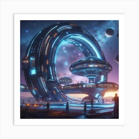 Futuristic City 89 Art Print