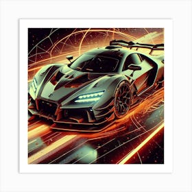 Futuristic Racing Car 57 Affiche