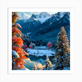 Snowy Mountains 4 Art Print