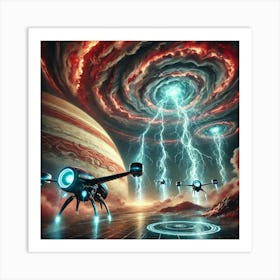 A Sci Fi Depiction Of Tempest Drones Harnessing St Art Print