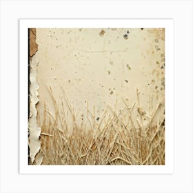 Macro Shot Of A Recycled Vintage Card Page Paper Texture Highlighted By Ecological Fibers And Inden (5) Art Print