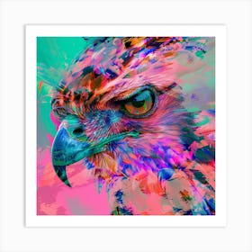 Hawk rainbow Art Print