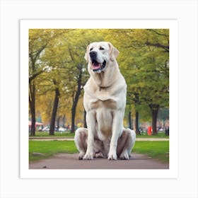 Labrador Retriever In The Park Art Print