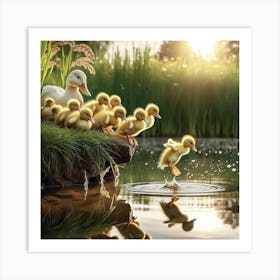 Ducklings Art Print