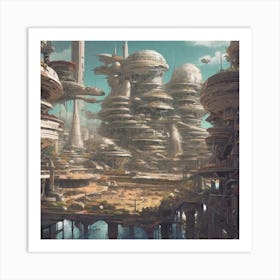 Futuristic City 3 Art Print