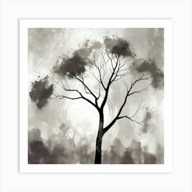 Smoky tree Art Print