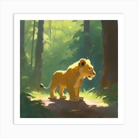 The king in jungle Art Print