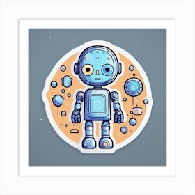 Robot Sticker 4 Art Print