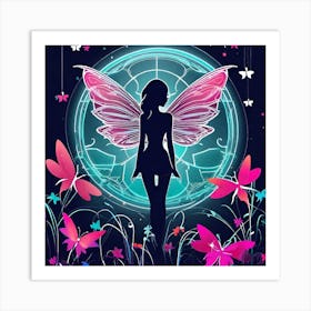 Fairy In The Moonlight Art Print