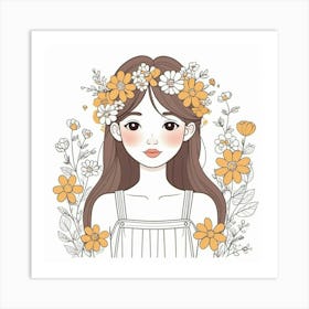 A flower girl 1 Art Print