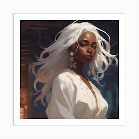 White Haired Woman 2 Art Print