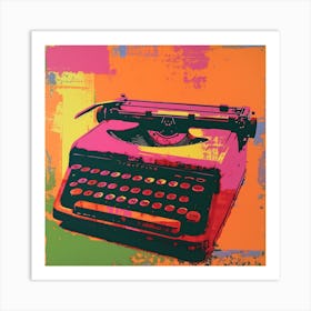 Typewriter Pop Art 3 Art Print