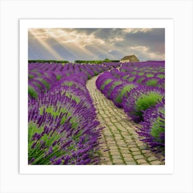 Lavender Fields In France Art Print