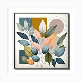 Abstract Leaves Wall Art Art Print